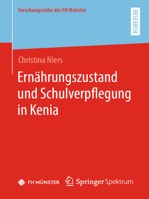 Title details for Ernährungszustand und Schulverpflegung in Kenia by Christina Niers - Available